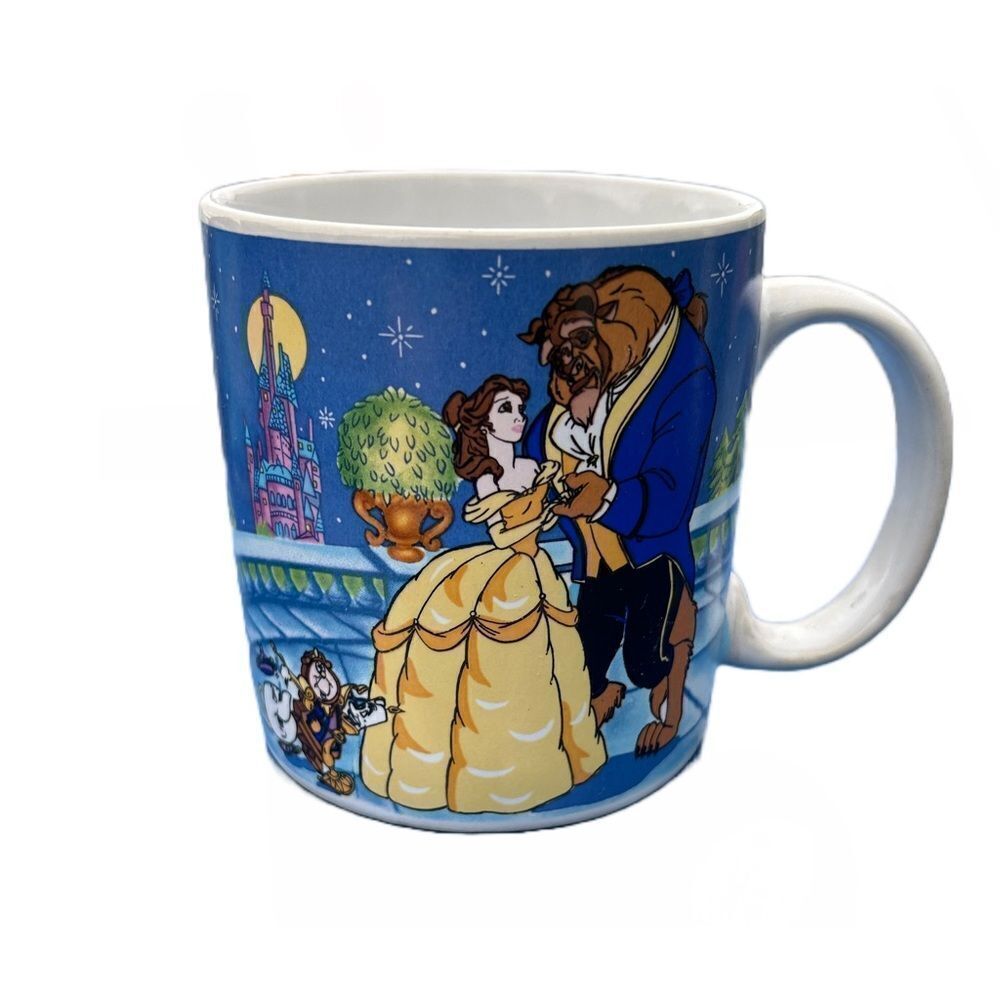 Vintage Disney Beauty and The Beast Coffee Mug